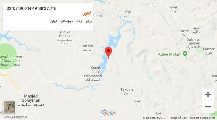روستای غفور بر روی نقشه