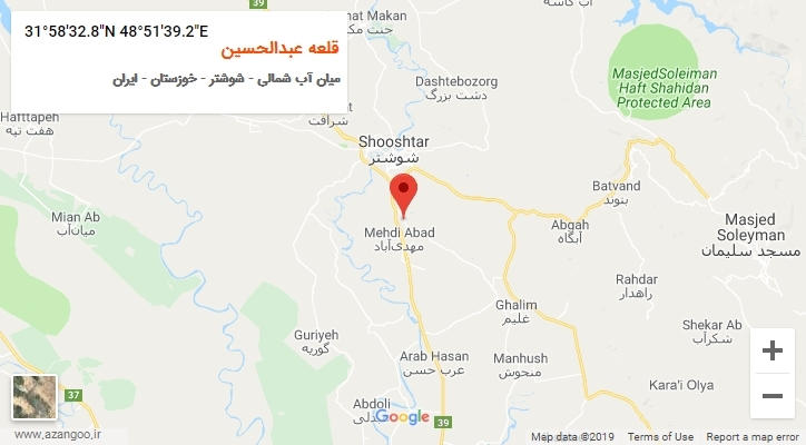 روستای قلعه عبدالحسین بر روی نقشه