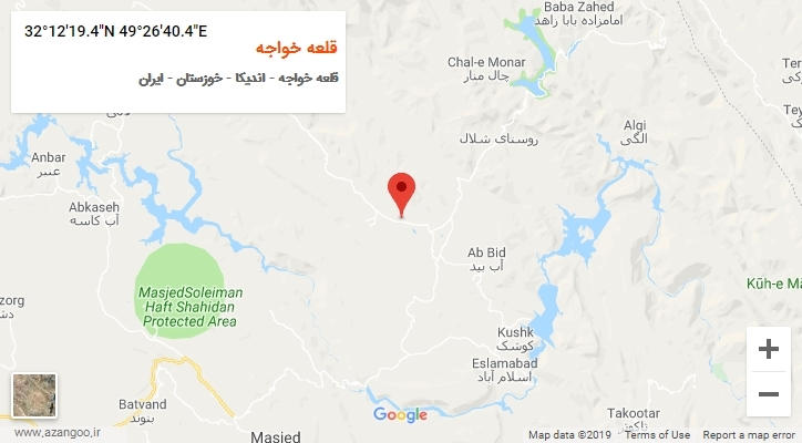 روستای قلعه خواجه بر روی نقشه