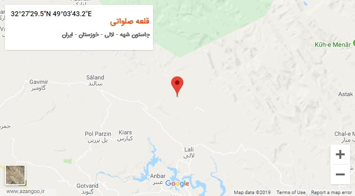 روستای قلعه صلواتی بر روی نقشه