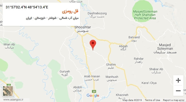 روستای قل رومزی بر روی نقشه