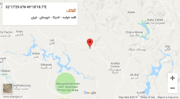 روستای گلالک بر روی نقشه