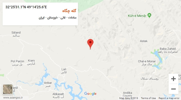 روستای گله چگاه بر روی نقشه