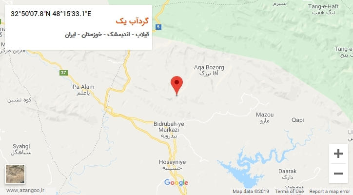 روستای گردآب یک بر روی نقشه
