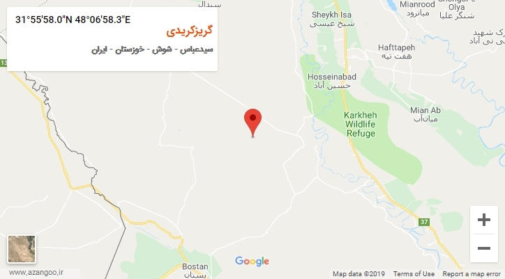 روستای گریزکریدی بر روی نقشه