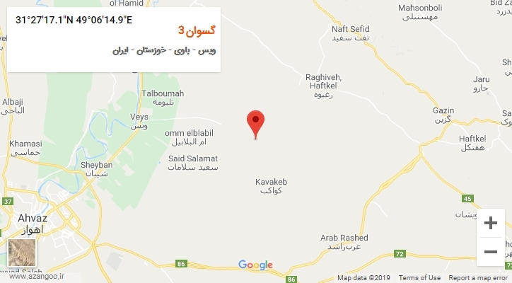 روستای گسوان3 بر روی نقشه