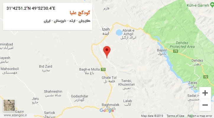 روستای گودگچ علیا بر روی نقشه