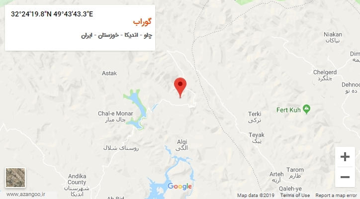 روستای گوراب بر روی نقشه