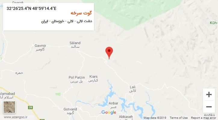 روستای گوت سرخه بر روی نقشه