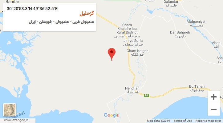 روستای گزحلیل بر روی نقشه