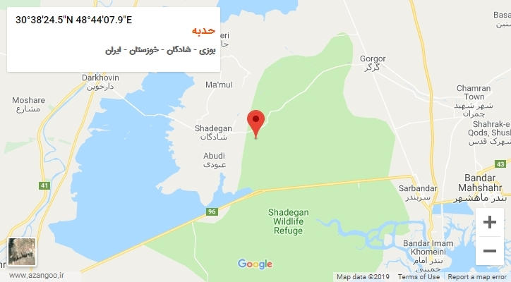 روستای حدبه بر روی نقشه