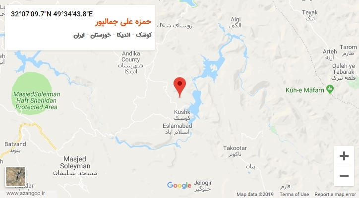 روستای حمزه علی جمالپور بر روی نقشه