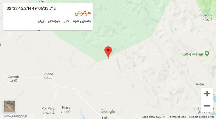 روستای هرگنوش بر روی نقشه