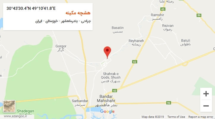 روستای هشچه مکینه بر روی نقشه