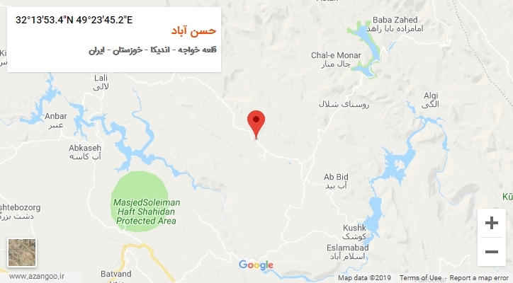 روستای حسن آباد بر روی نقشه