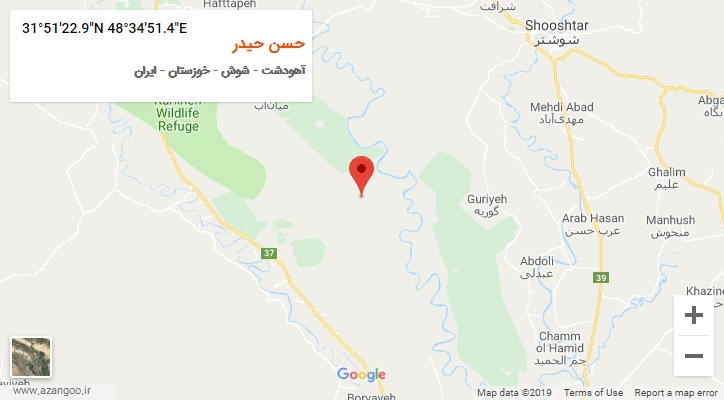 روستای حسن حیدر بر روی نقشه