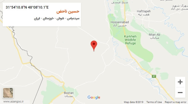 روستای حسین ناحض بر روی نقشه