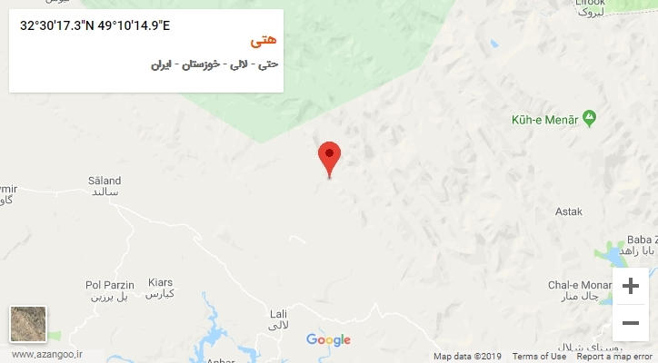 روستای هتی بر روی نقشه