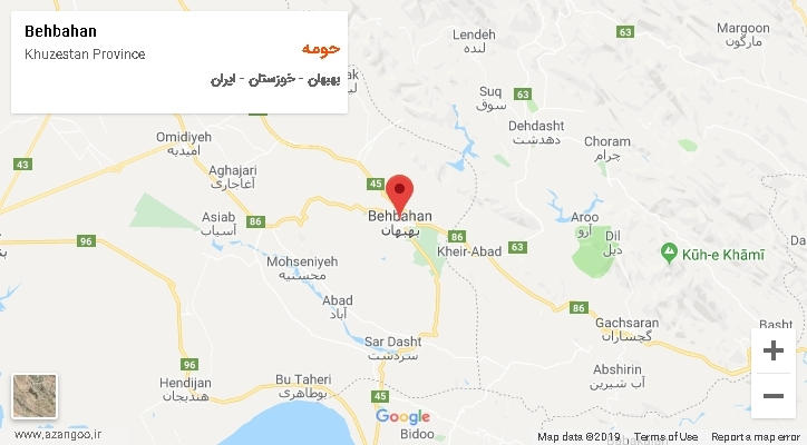 دهستان حومه بر روی نقشه