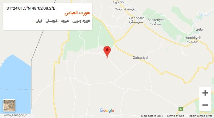 روستای هورت العباس بر روی نقشه