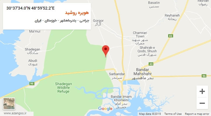 روستای هویره روشید بر روی نقشه