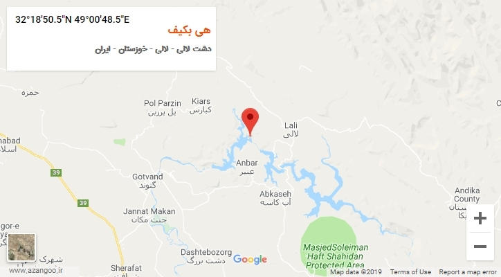 روستای هی بکیف بر روی نقشه