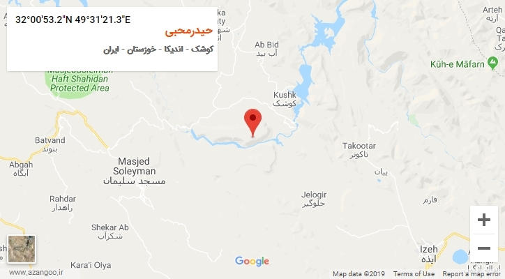 روستای حیدرمحبی بر روی نقشه