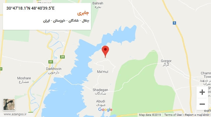 روستای جابری بر روی نقشه