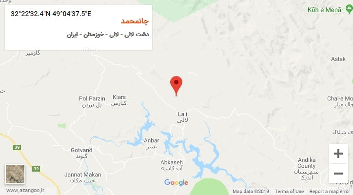 روستای جانمحمد بر روی نقشه