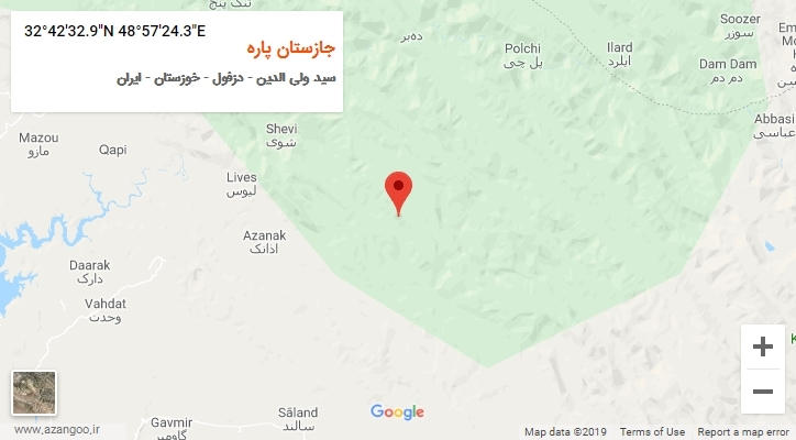 روستای جازستان پاره بر روی نقشه