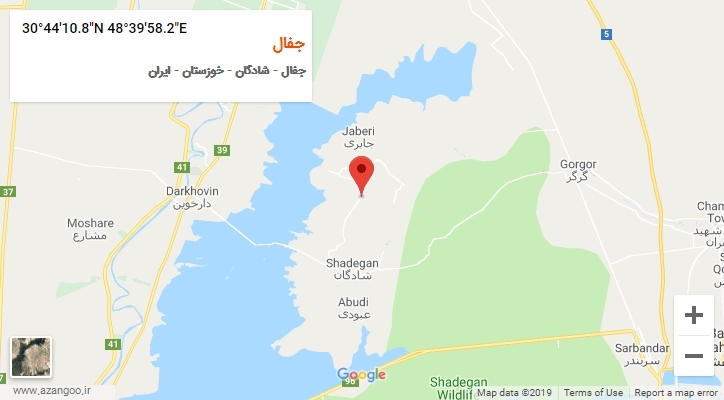 روستای جفال بر روی نقشه
