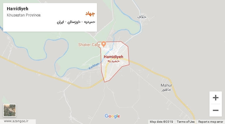 دهستان جهاد بر روی نقشه