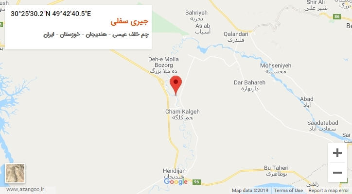 روستای جیری سفلی بر روی نقشه