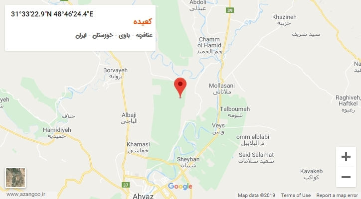 روستای کعیده بر روی نقشه