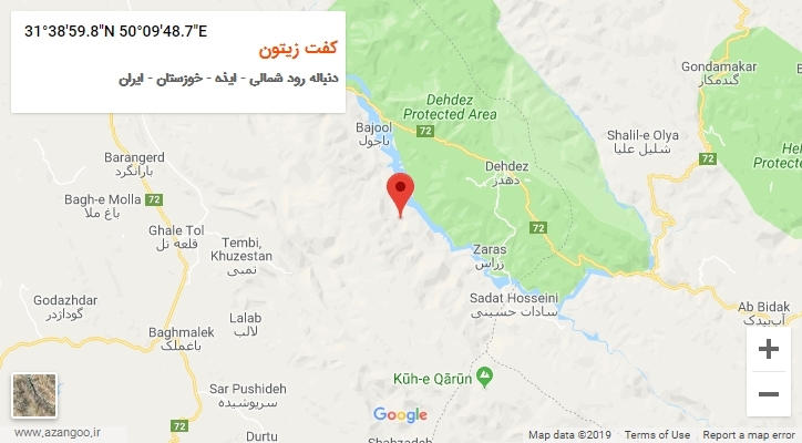 روستای کفت زیتون بر روی نقشه
