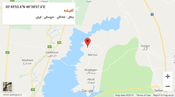 روستای کفیشه بر روی نقشه