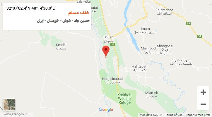 روستای خلف مسلم بر روی نقشه