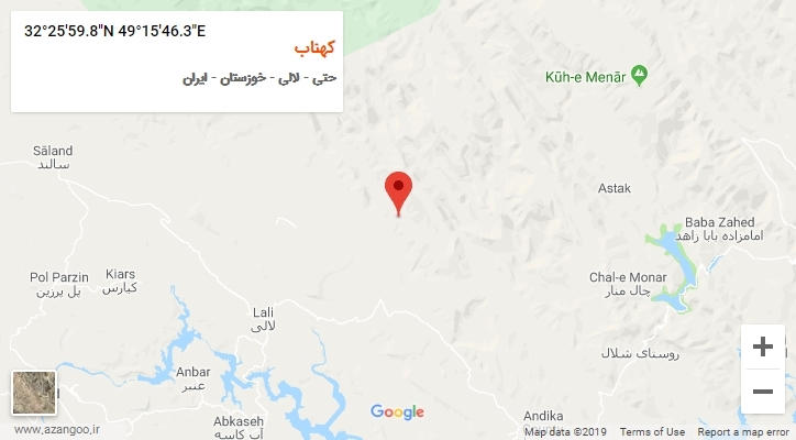 روستای کهناب بر روی نقشه