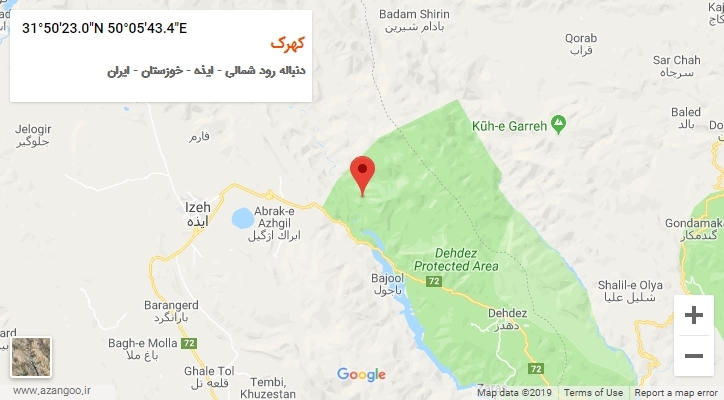 روستای کهرک بر روی نقشه