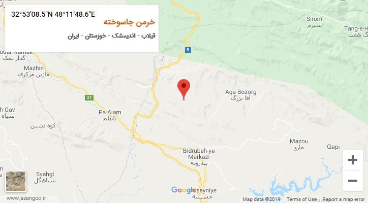 روستای خرمن جاسوخته بر روی نقشه