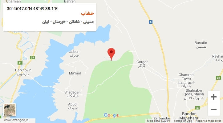 روستای خشاب بر روی نقشه