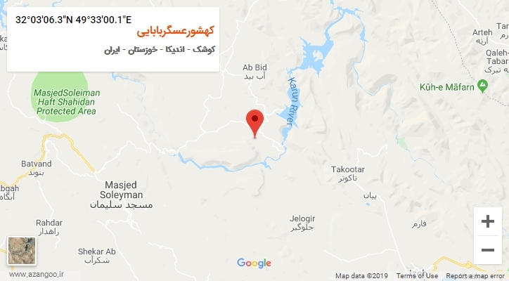 روستای کهشورعسگربابایی بر روی نقشه