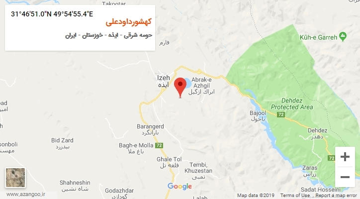 روستای کهشورداودعلی بر روی نقشه