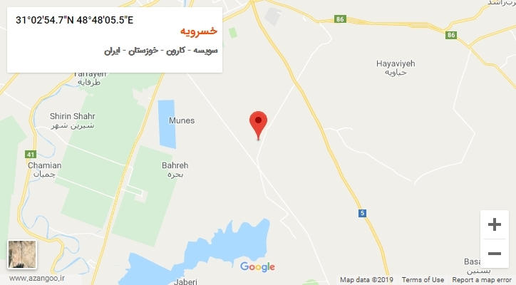 روستای خسرویه بر روی نقشه