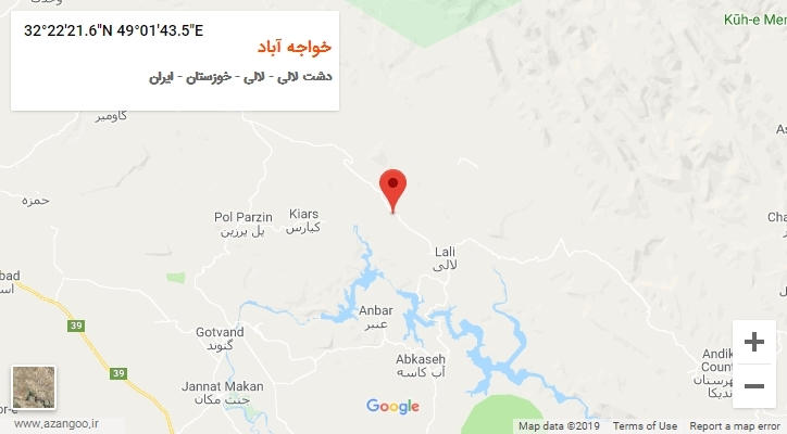 روستای خواجه آباد بر روی نقشه