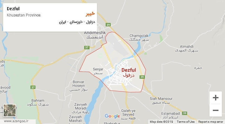 دهستان خیبر بر روی نقشه