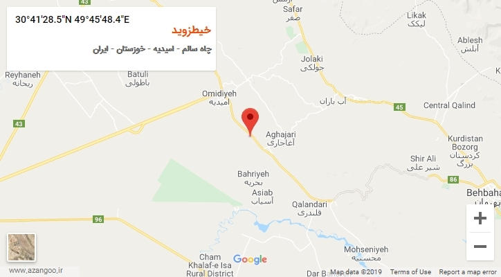 روستای خیطزوید بر روی نقشه