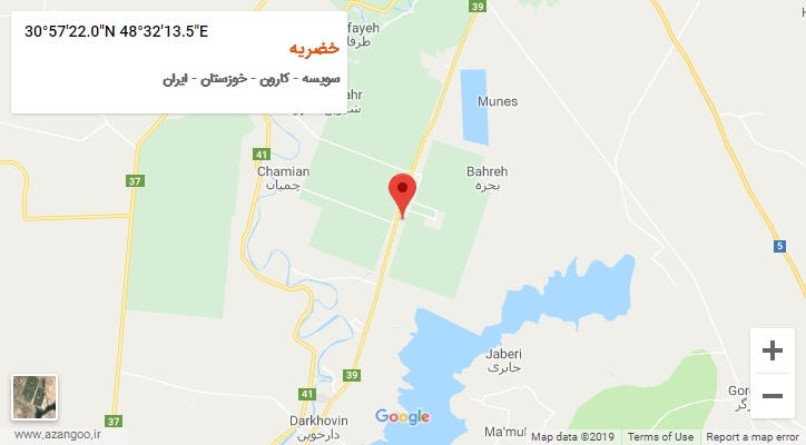 روستای خضریه بر روی نقشه