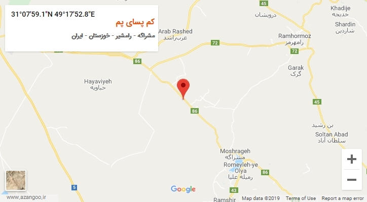 روستای کم پسای پم بر روی نقشه