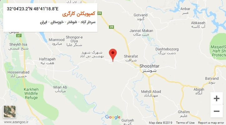 روستای کمپویکلن کارگری بر روی نقشه